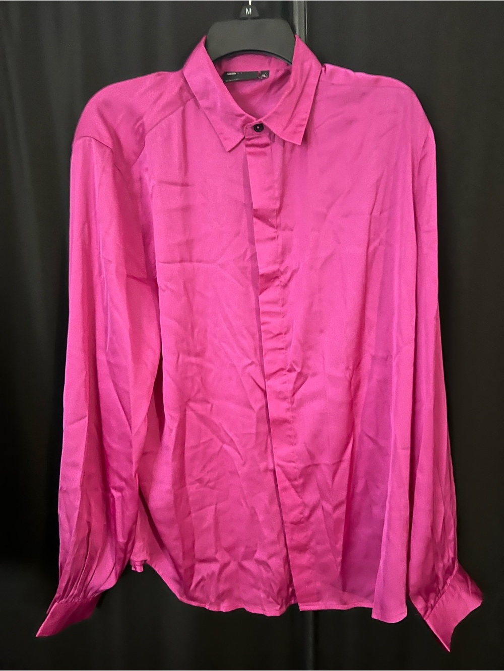 ASOS Vibrant Pink Button-Up Dress Shirt